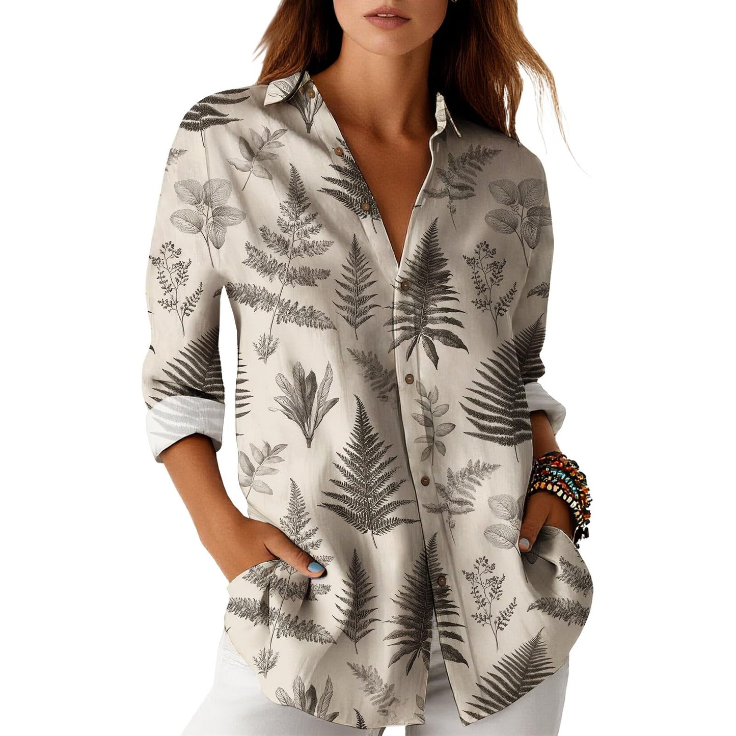 Blouses for Women Dressy Casual Designer Style Long Sleeve Womens Tops Trendy Button Down Womens Shirts