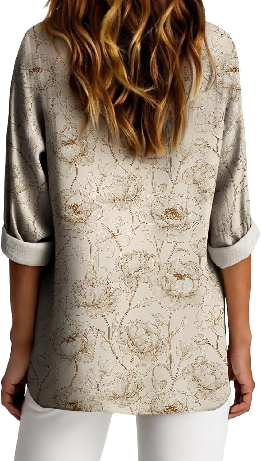 Blouses for Women Dressy Casual Designer Style Long Sleeve Womens Tops Trendy Button Down Womens Shirts