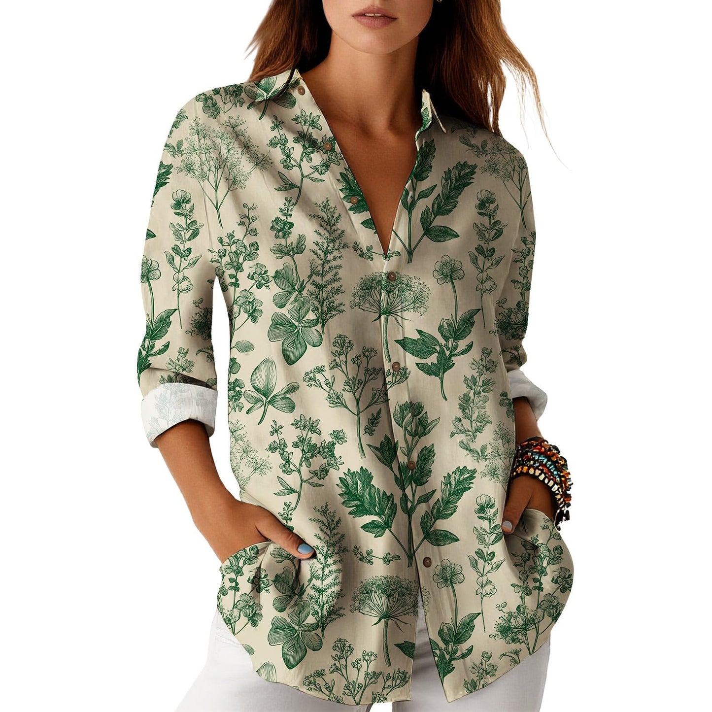 Blouses for Women Dressy Casual Designer Style Long Sleeve Womens Tops Trendy Button Down Womens Shirts